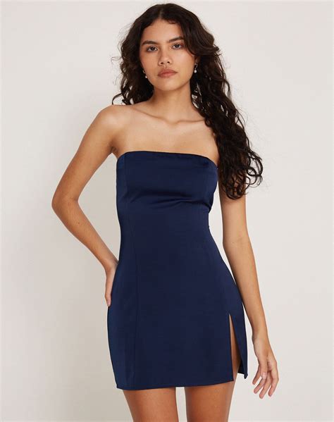 navy blue mini dress